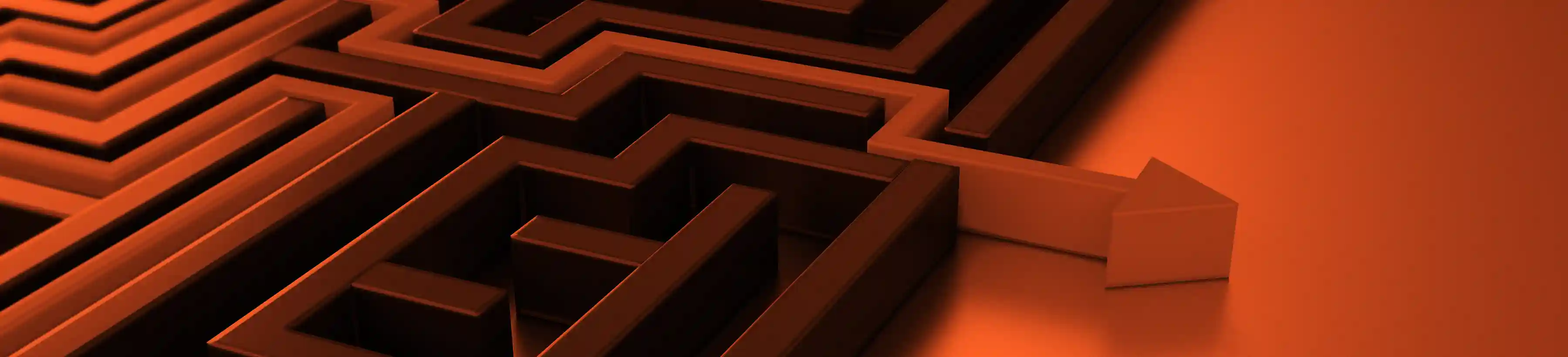 Arrow through a maze