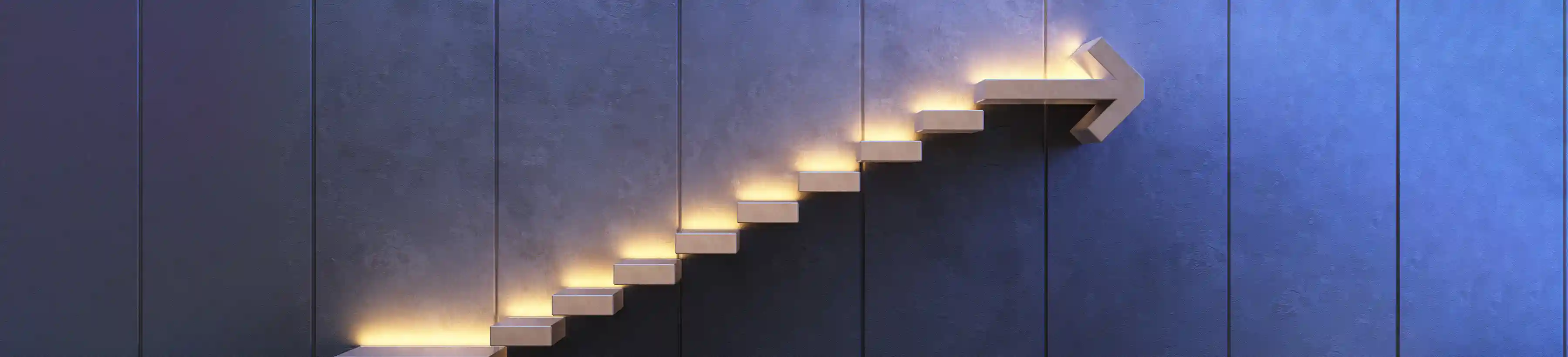 Lighted stairway