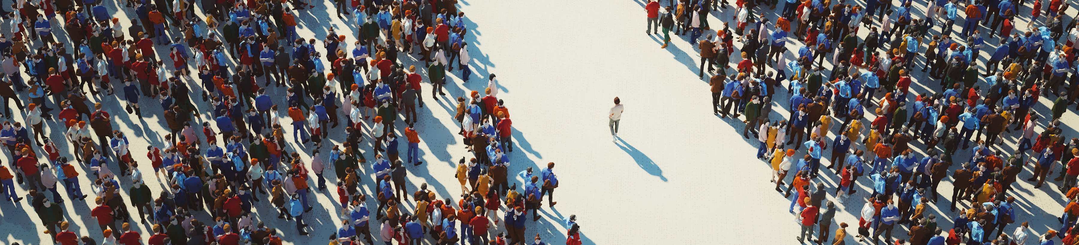 Person in crowd