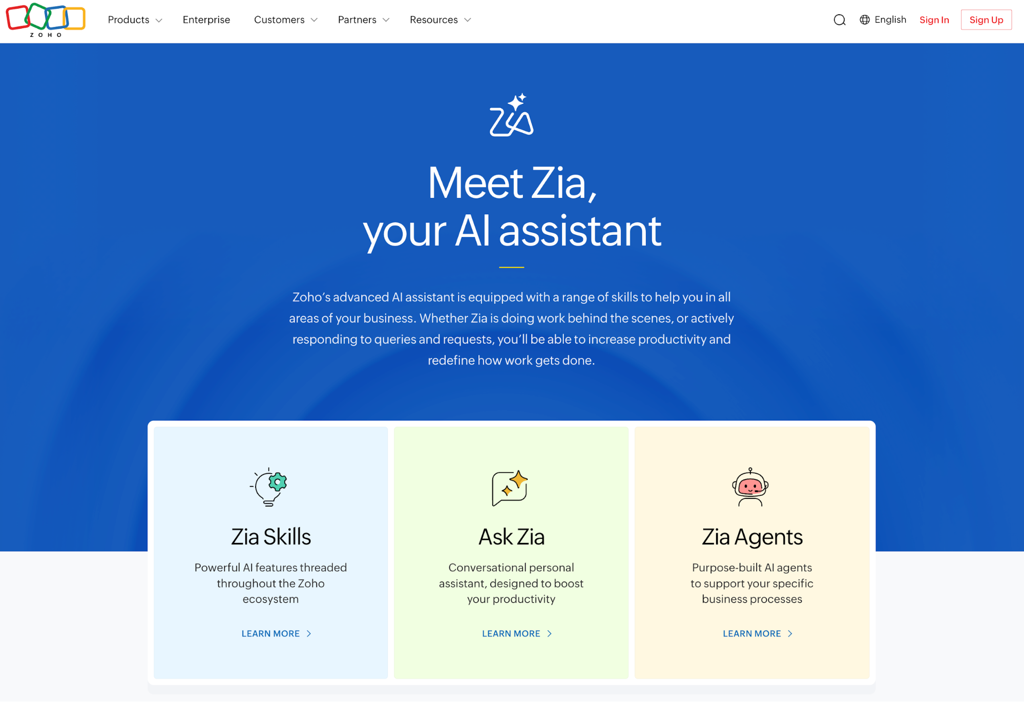 zoho ai crm