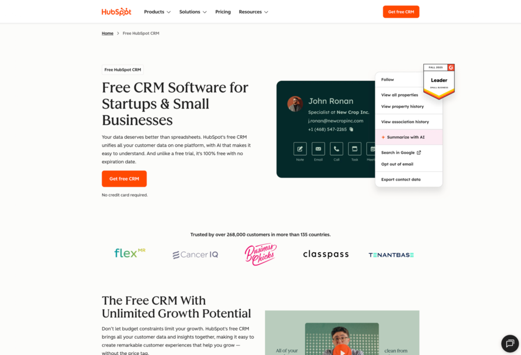 hubspot-crm-homepage