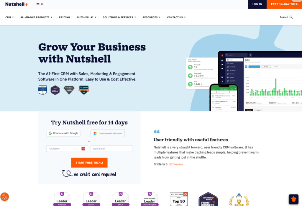 nutshell-crm-homepage